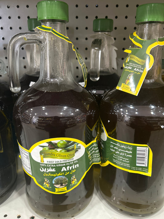 AFRIN 100% EXTRA VIRGIN OLIVE OIL. 3 Litre